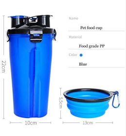 Dog Travel Water Bowl (Color: Blue)