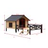 Cabin Dog Kennel with Porch