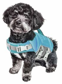 Reflective Dog Life Jacket Vest (Color: Blue, size: large)