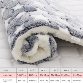 Pet Sleeping Mat Warm (colour: Blue white star, size: No.3 49*32cm)