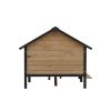 Cabin Dog Kennel with Porch