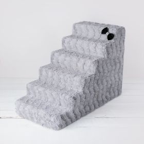 Pet Stairs Luxury (Color: Dove Grey, size: 6 - Step)