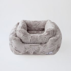 Dog Bed Luxe (Color: Taupe, size: LG)