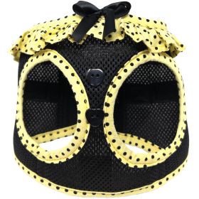 Polka Dot Ruffle Yellow Black (size: small)