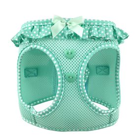 Polka Dot Ruffle Teal (size: small)