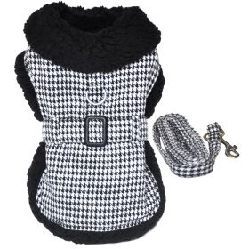 Dog Harness Coat Black White (size: small)