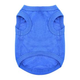Cotton Dog Tanks Blue (size: small)