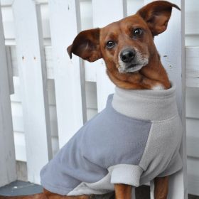 Dog Fleece Coat Grey (size: Size 12)