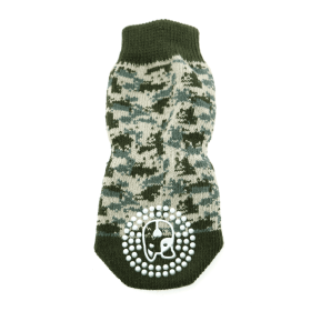 Non-Skid Dog Socks -  Camo (size: small)