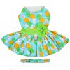 Dog Harness Dress Pineapple