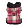 Hot Pink Tan Plaid Dog Coat