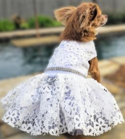 Dog White Wedding Dress (size: medium)