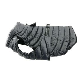 Dog Winter Puffer Coat Black (size: medium)