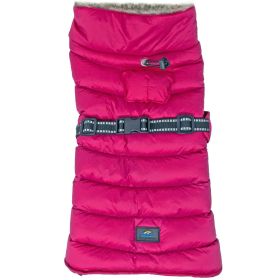 Dog Puffer Coat Coral (size: large)
