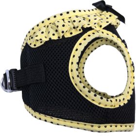 Polka Dot Ruffle Yellow Black (size: medium)