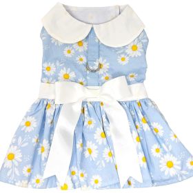 Dog Dress Blue Daisy (size: medium)
