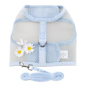 Dog Harness Daisy Blue (size: medium)