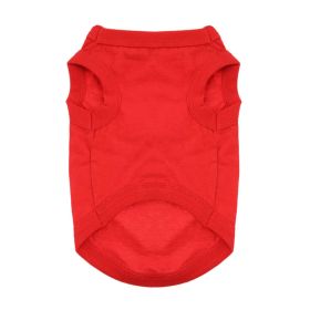Cotton Dog Tanks Scarlet Red (size: medium)