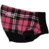 Fleece Dog Coat Pink Black Plaid