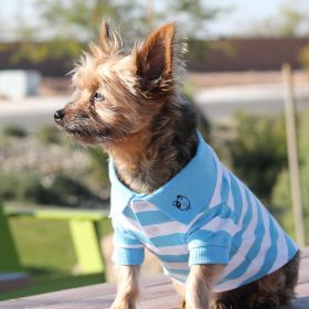 Blue Niagra White Polo (size: large)