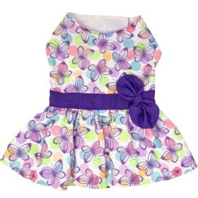 Butterfly Dog Dress and Leash (size: X-Small)