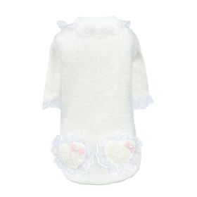 Dog Sweater Lil Lamb (Color: Ivory, size: XXS)