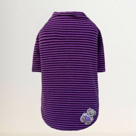 Striped Baby Beer Dog Tee (Color: Striped Purple, size: XS)