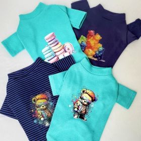 Dog Tee Macaoon (Color: Teal, size: XXS)