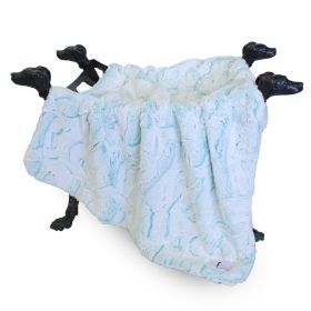 Whisper Dog Blanket (Color: Aqua, size: Throw)