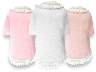 Dog Sweater Dream Pearls (Color: Peach, size: MD)
