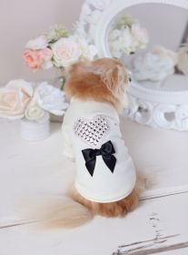 Dog Tee Oh My Heart (Color: Ivory, size: MD)