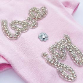 Dog Tee Love n Joy (Color: Baby Pink, size: XXS)