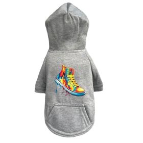 Dog Hoodie Graffiti (Color: Grey, size: XS)