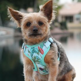 Choke Free Dog Harness Surfboards Palms (size: X-Small)