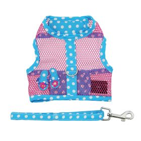 Cool Mesh Dog Harness Under the Sea Collection - Pink and Blue Flip Flop (size: small)