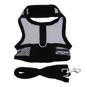 Cool Mesh Dog Harness - Solid Black (size: medium)