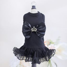 Princess Dog Dress (Color: Black, size: SM)