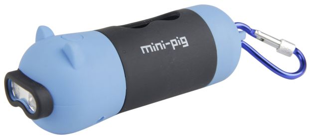 Dog Waste Bag Holder with Flashlight (Color: Blue)