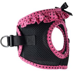 Polka Dot Ruffle Pink Black (size: 2X/3X-Large)