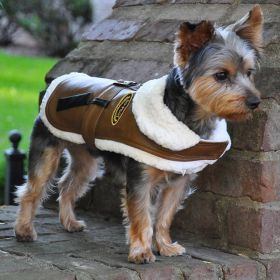 Dog Coat Brown Black (size: X-Large)