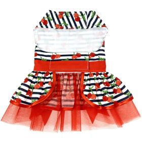 Dog Dress Cherry Stripe (size: X-Large)