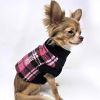 Fleece Dog Coat Pink Black Plaid