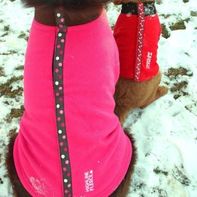 Dog Coat Pink Brown Polka Dot (size: Size 16LC)