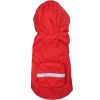Dog Packable Raincoat Red