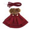Wool Dog Coat Burgundy