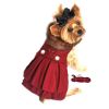 Wool Dog Coat Burgundy