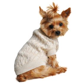 Oatmeal Dog Sweater Cotton (size: large)