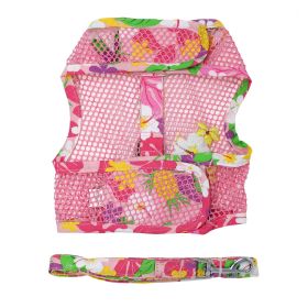 Dog Harness Hawaiian Floral (size: large)