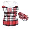 Dog Harness Coat Red Plaid