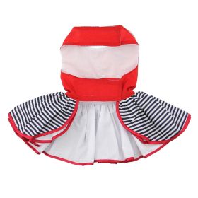 Sailor Girl Dog Dress and Leash (size: large)